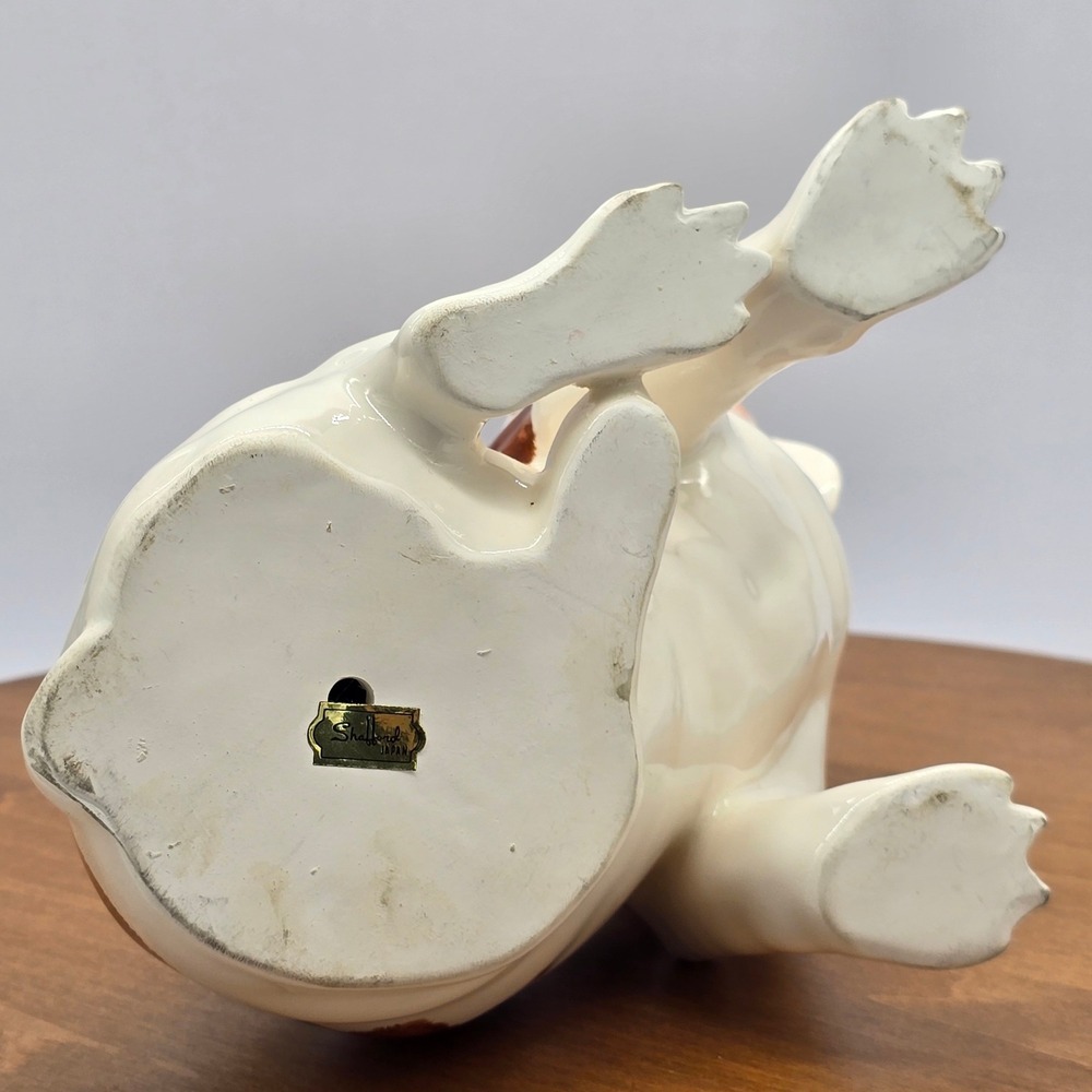 Antique Shafford Bulldog Brown White‎ Ceramic Sitting Dog Japan Collectible - Picture 4 of 11